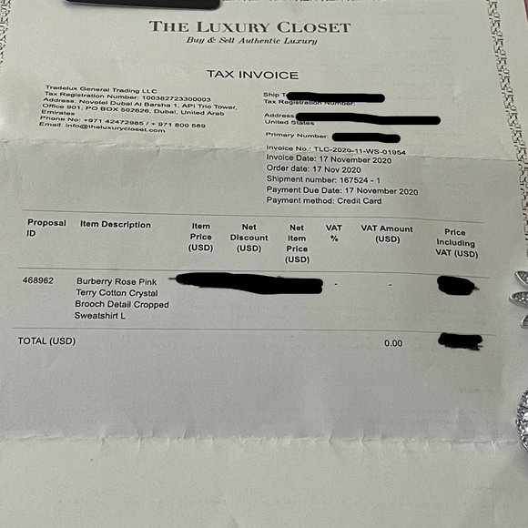 Burberry Rose Pink Cropped Sweatshirt(Brooch) L - Picture 13 of 13